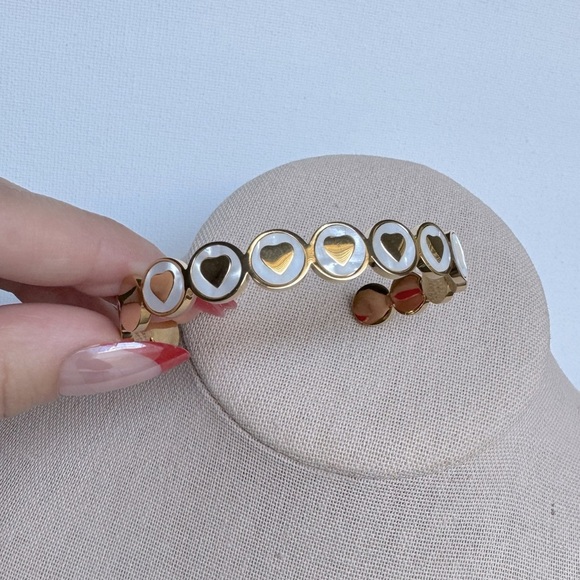 Gold and Silver Heart Bracelet - Picture 1 of 3